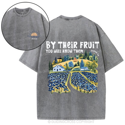 By Their Fruit You Will Know Them Christian Washed T-Shirt