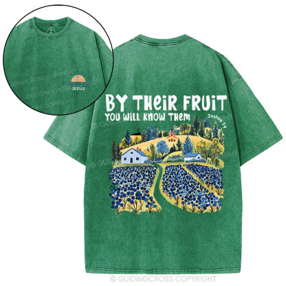 By Their Fruit You Will Know Them Christian Washed T-Shirt