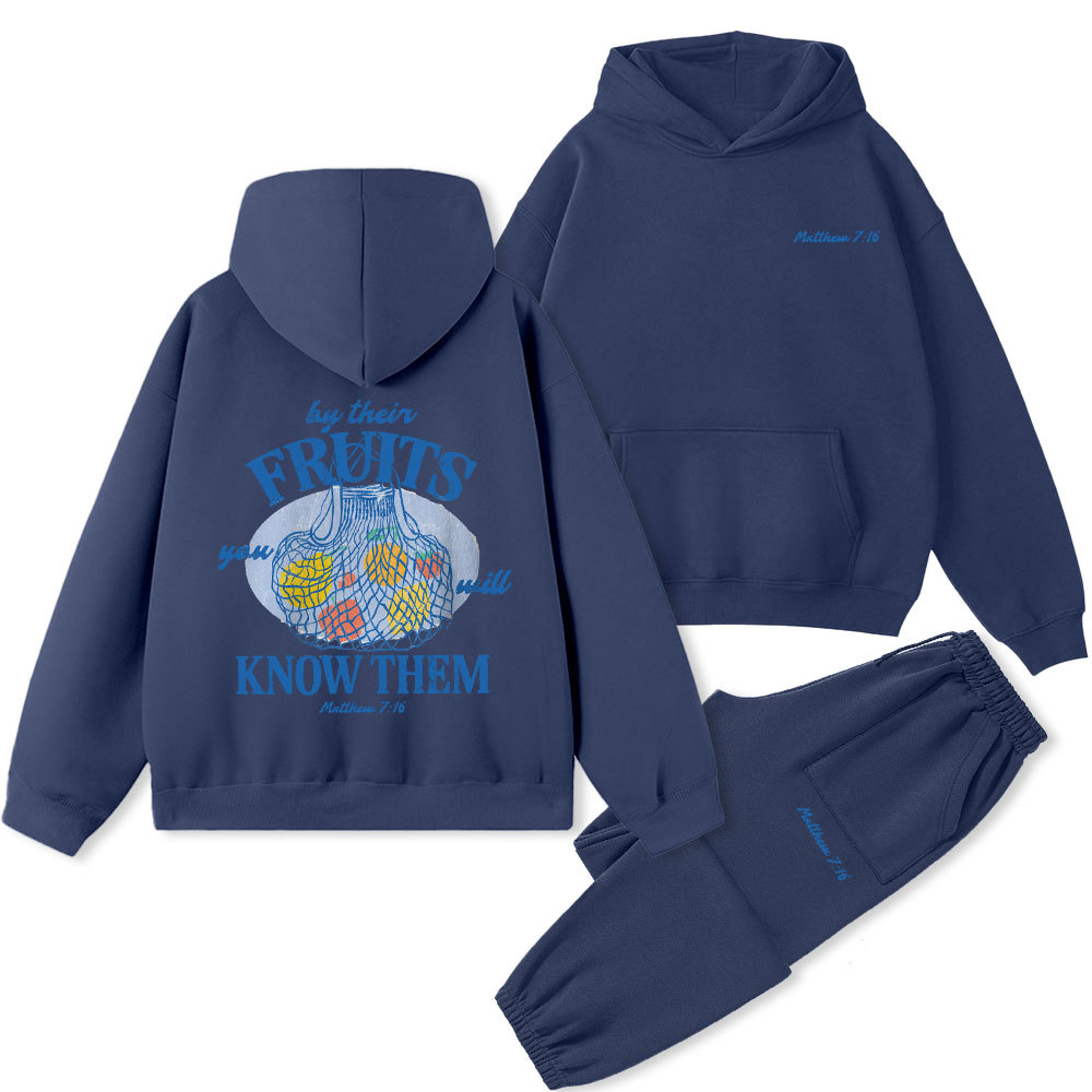 By Their Fruits You Will Know Them Christian Premium Fleece Hoodie Set
