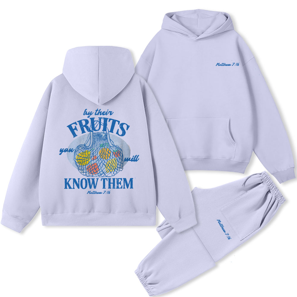 By Their Fruits You Will Know Them Christian Premium Fleece Hoodie Set