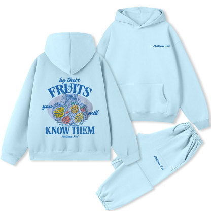 By Their Fruits You Will Know Them Christian Premium Fleece Hoodie Set