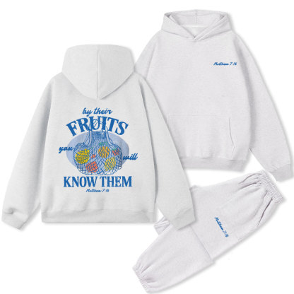 By Their Fruits You Will Know Them Christian Premium Fleece Hoodie Set