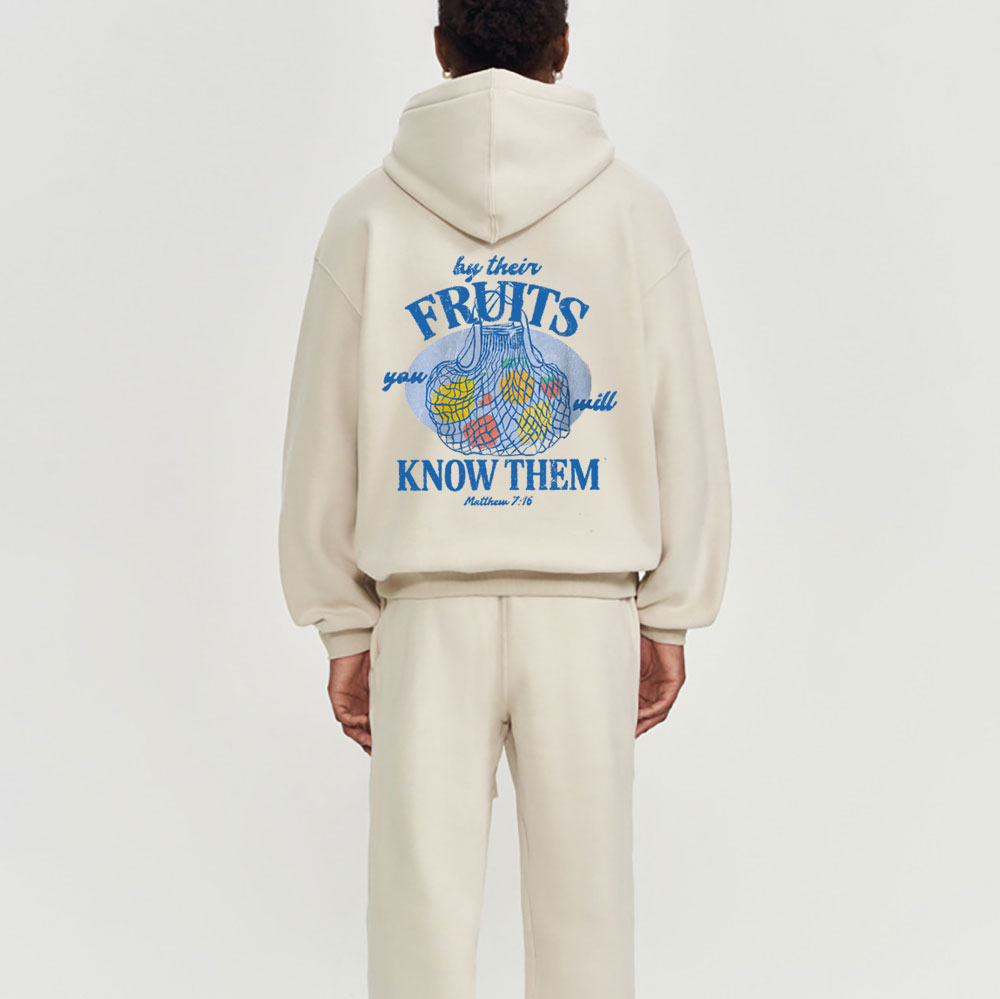By Their Fruits You Will Know Them Christian Premium Fleece Hoodie Set