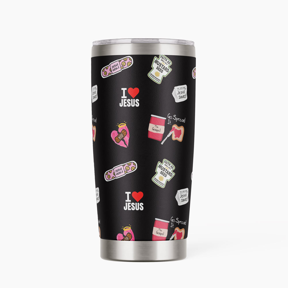 Personalized I Love Jesus Christian 20OZ Tumbler