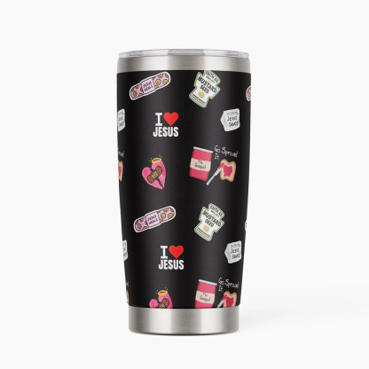 Personalized I Love Jesus Christian 20OZ Tumbler