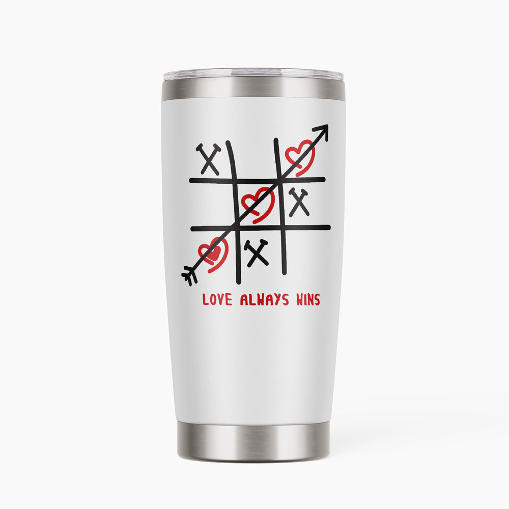 Personalized Love Always Wins Christian 20OZ Tumbler