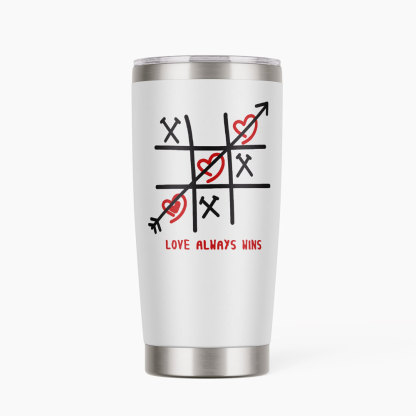 Personalized Love Always Wins Christian 20OZ Tumbler