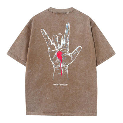 First Love Christian Washed T-Shirt