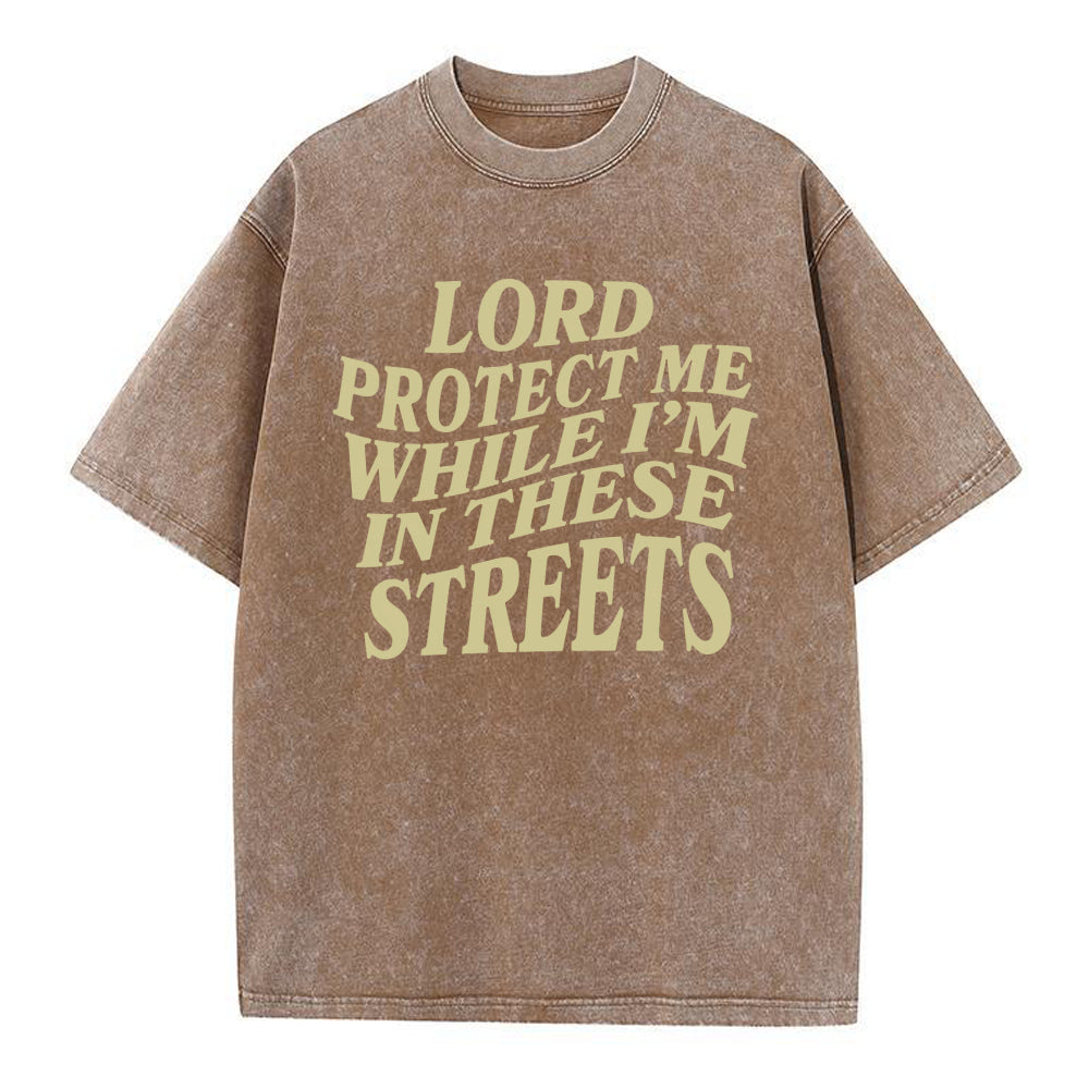 Lord Protect Me Christian Washed T-Shirt