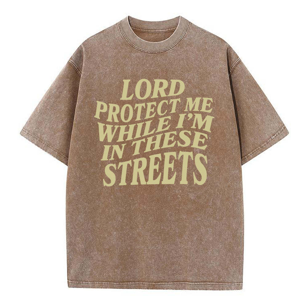 Lord Protect Me Christian Washed T-Shirt