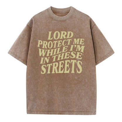 Lord Protect Me Christian Washed T-Shirt
