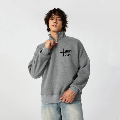 CHristian & Tattooed Christian Half Zip Fleece Sweatshirt