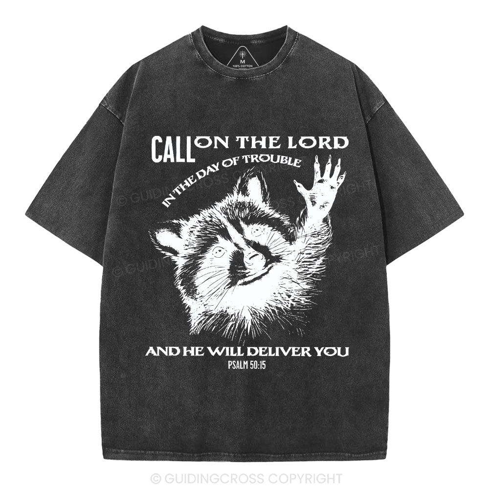 Call On The Lord Christian Washed T-Shirt
