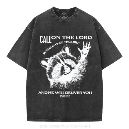 Call On The Lord Christian Washed T-Shirt