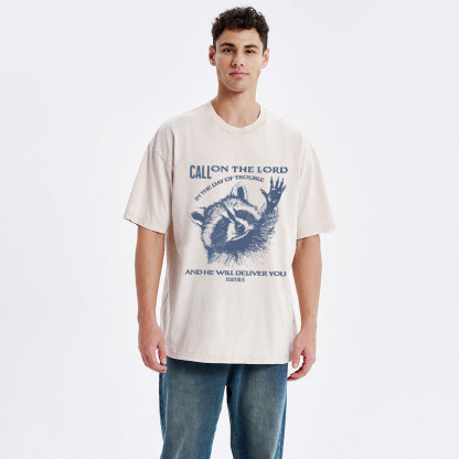 Call On The Lord Christian Washed T-Shirt