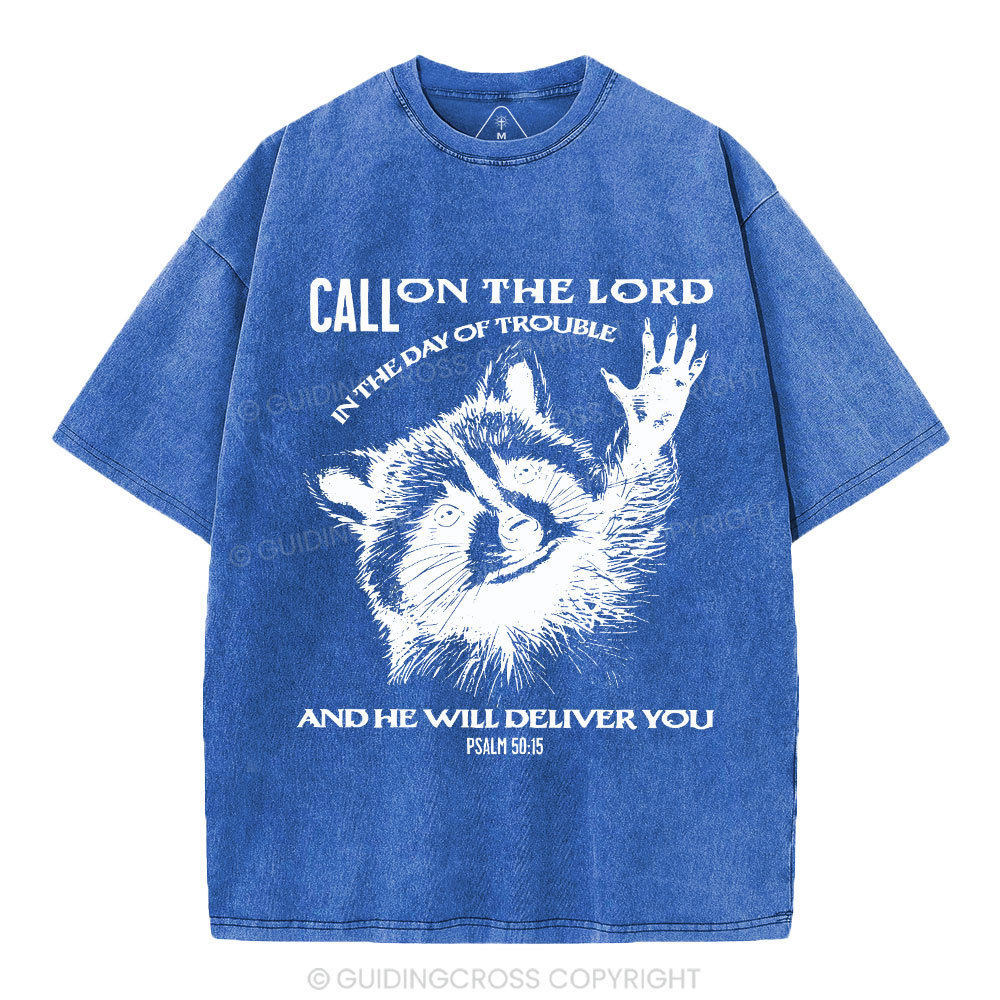 Call On The Lord Christian Washed T-Shirt