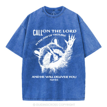 Call On The Lord Christian Washed T-Shirt