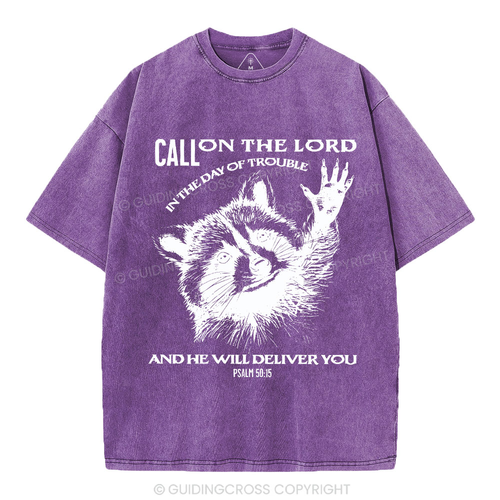 Call On The Lord Christian Washed T-Shirt