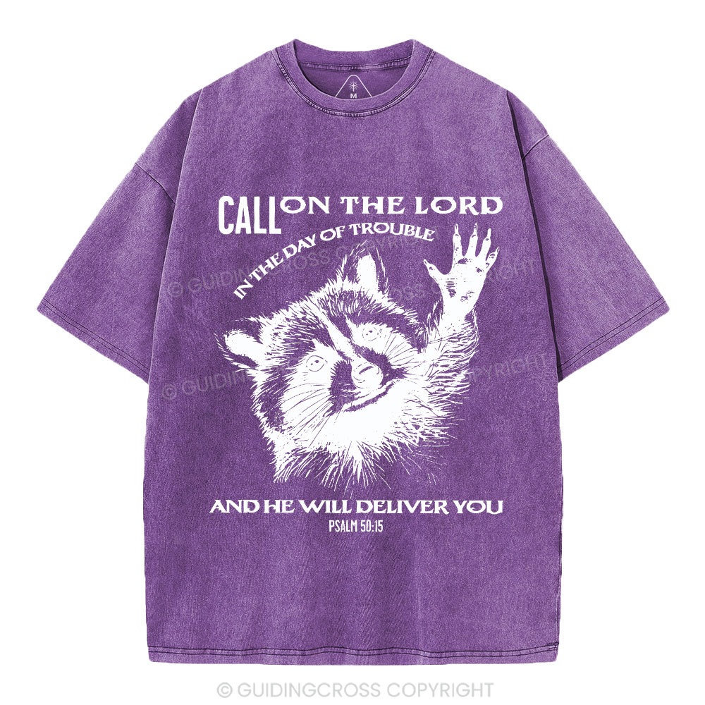Call On The Lord Christian Washed T-Shirt
