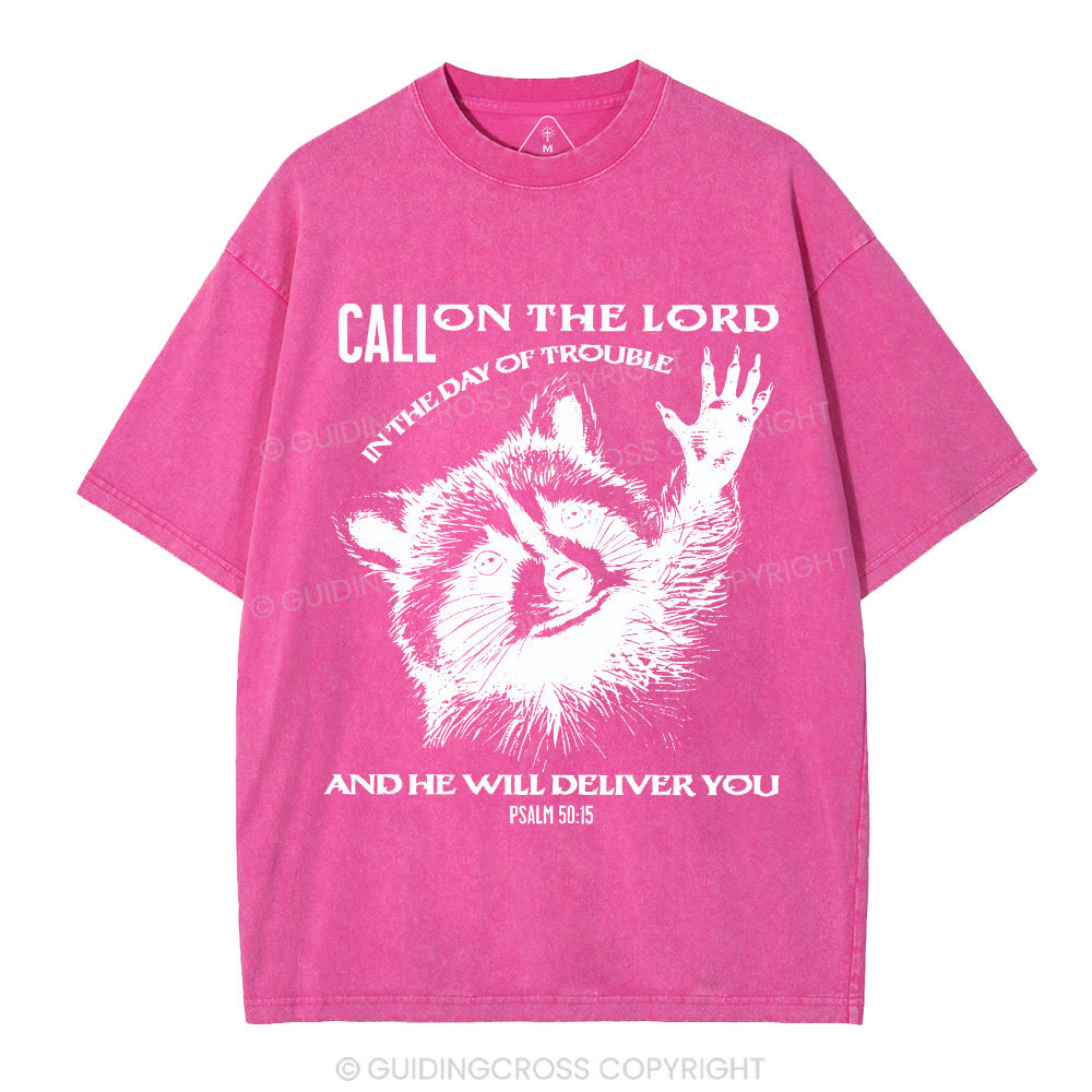 Call On The Lord Christian Washed T-Shirt