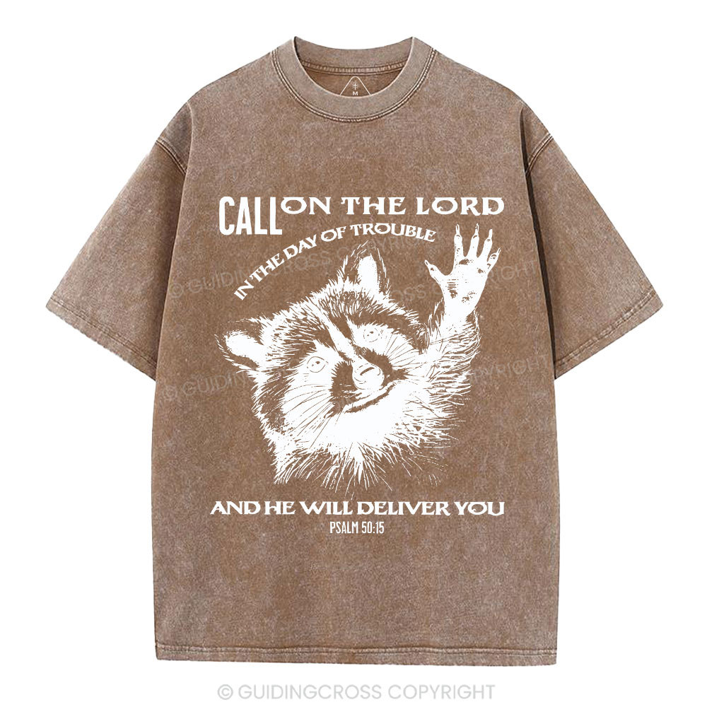 Call On The Lord Christian Washed T-Shirt