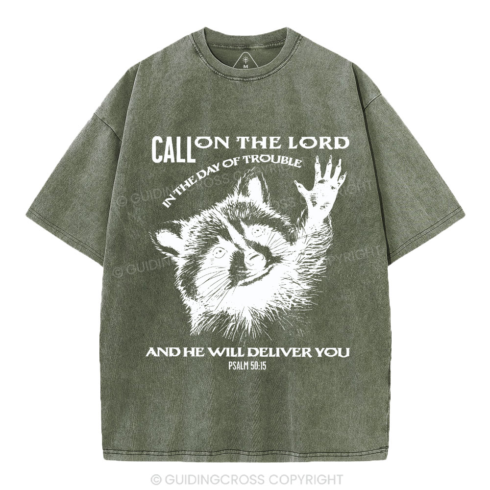 Call On The Lord Christian Washed T-Shirt