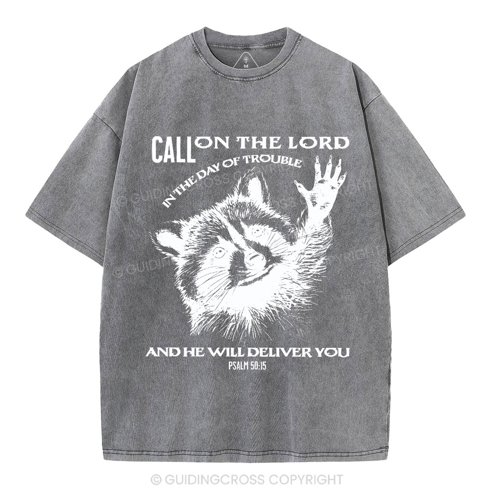 Call On The Lord Christian Washed T-Shirt