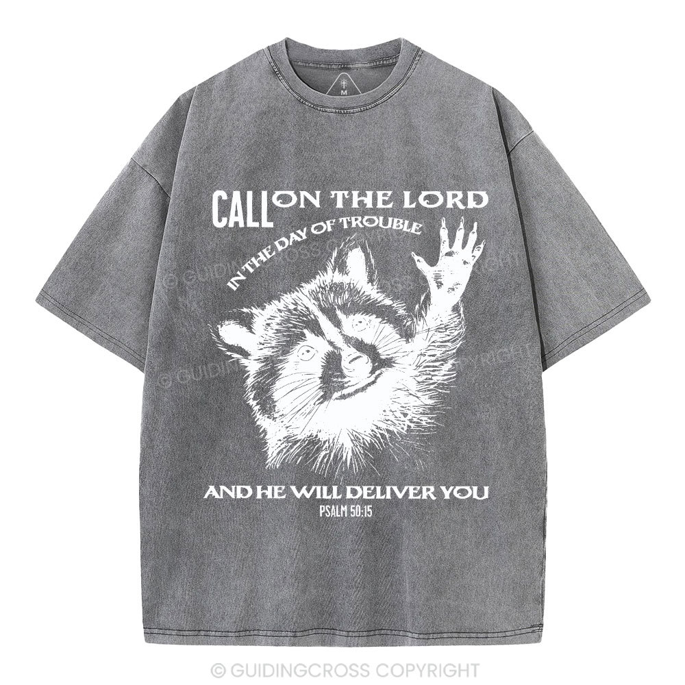 Call On The Lord Christian Washed T-Shirt