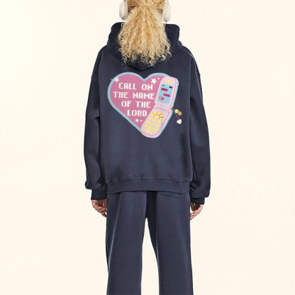 Call On The Name Of The Lord Christian Fleece Hoodie Set