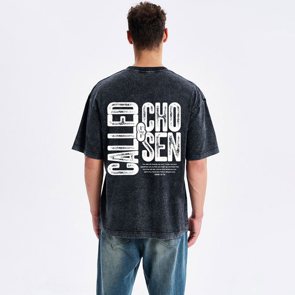 Called&Chosen Christian Washed T-Shirt