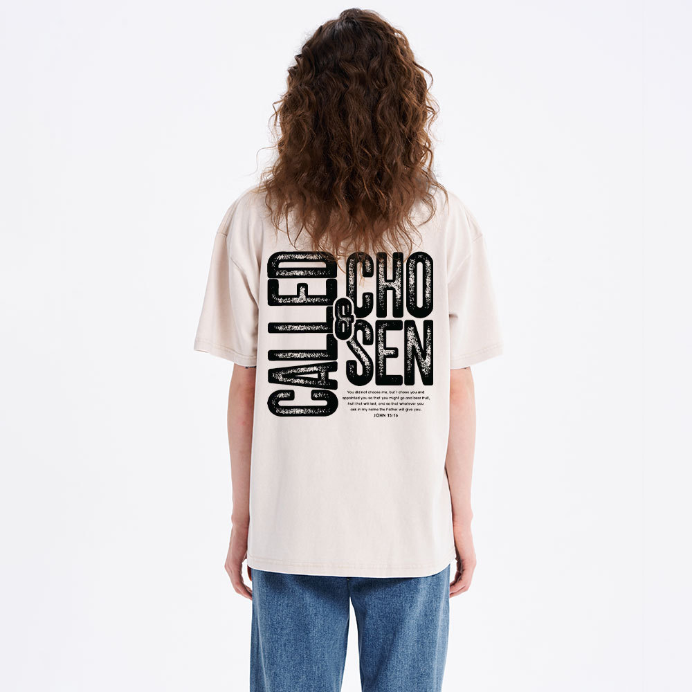 Called&Chosen Christian Washed T-Shirt