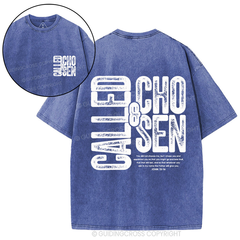 Called&Chosen Christian Washed T-Shirt