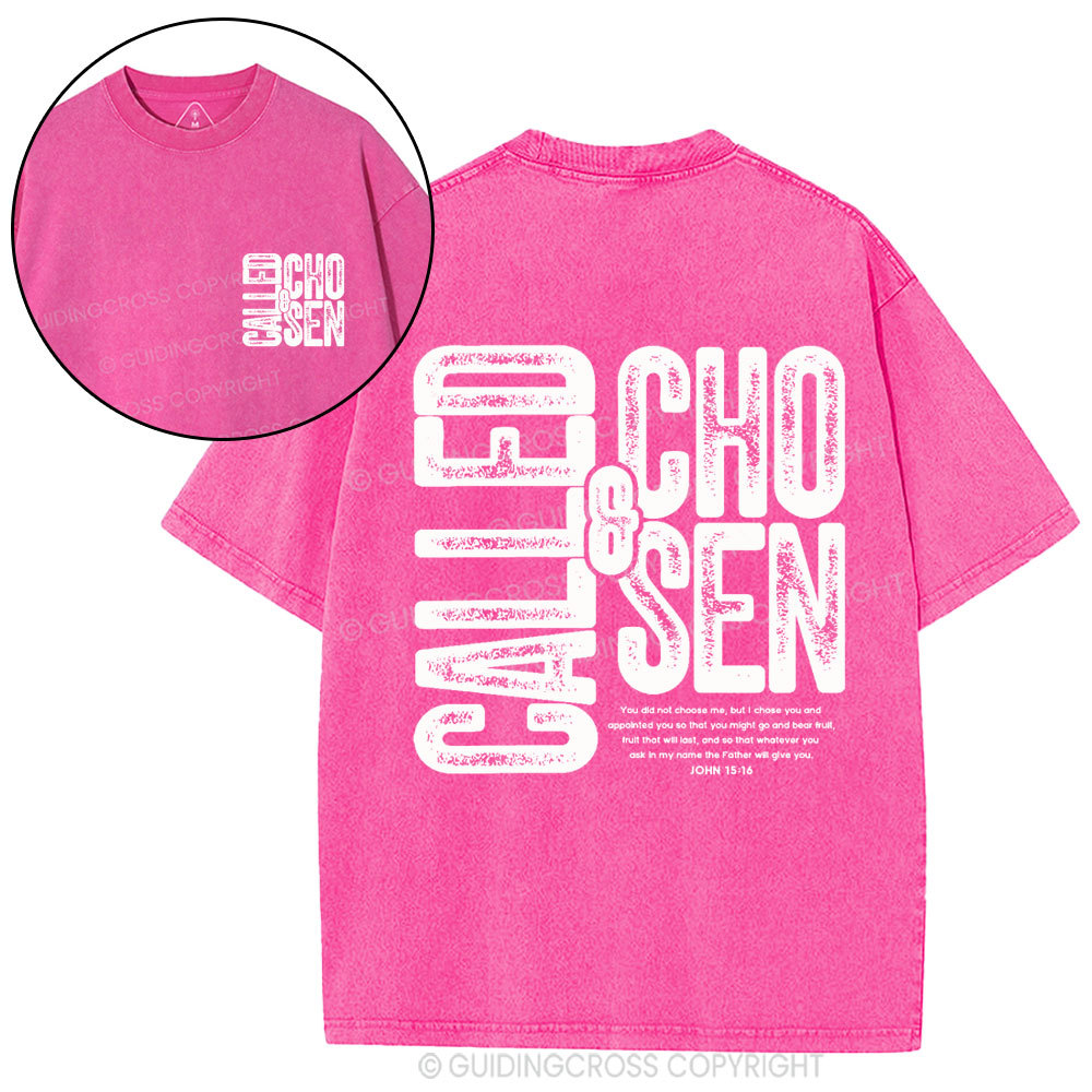 Called&Chosen Christian Washed T-Shirt