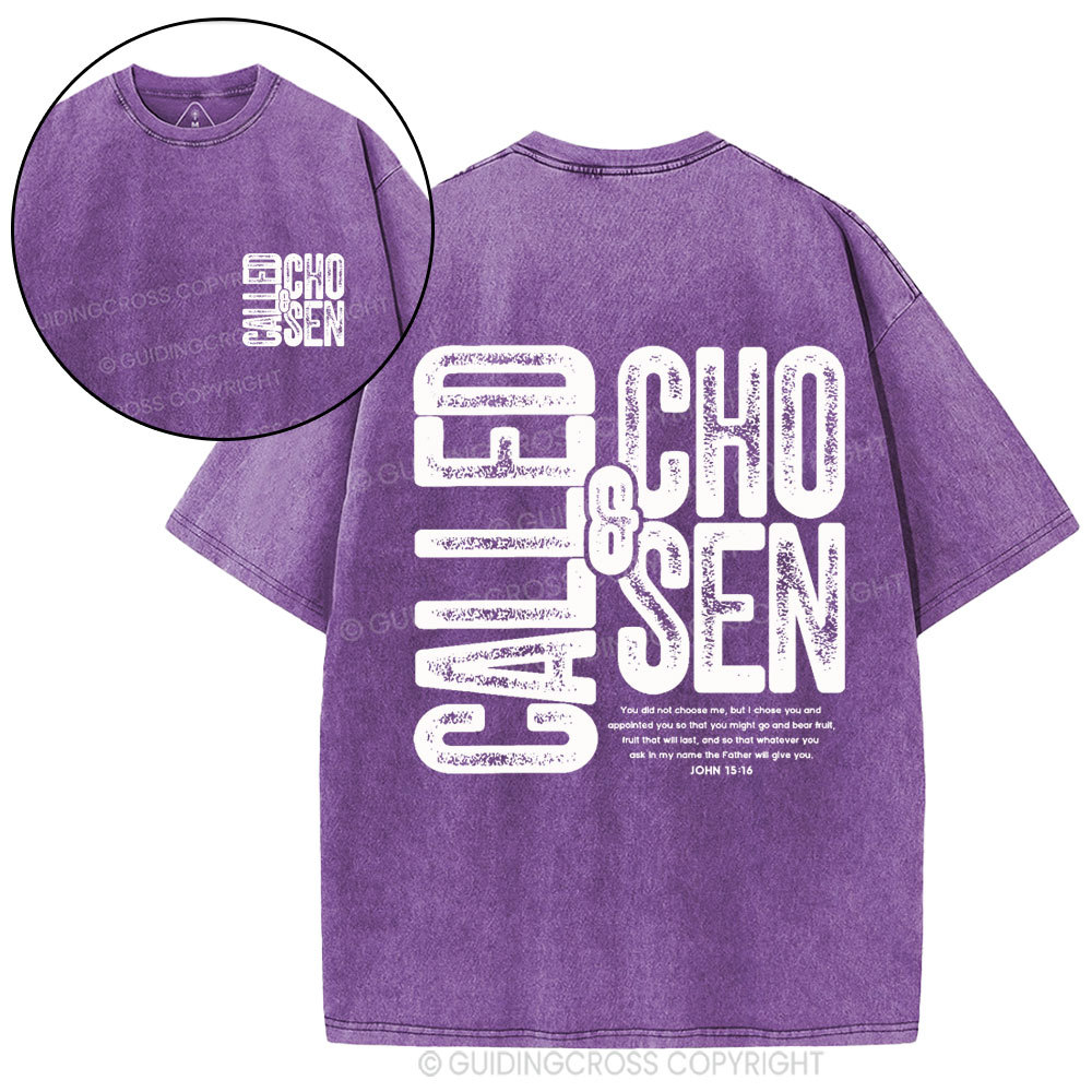 Called&Chosen Christian Washed T-Shirt