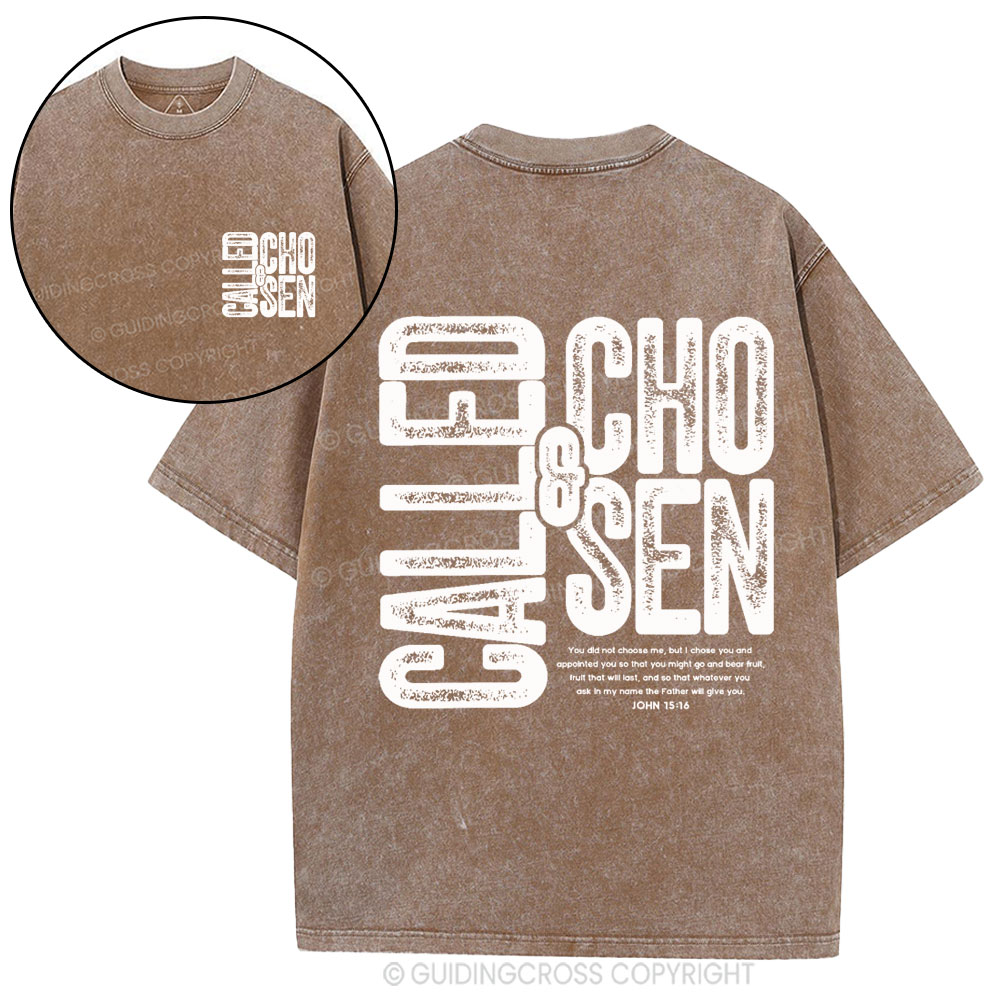 Called&Chosen Christian Washed T-Shirt