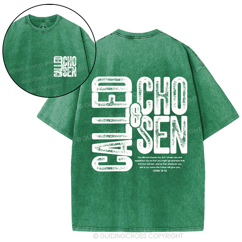 Called&Chosen Christian Washed T-Shirt
