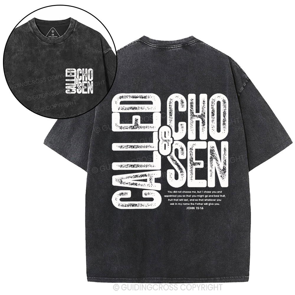Called&Chosen Christian Washed T-Shirt