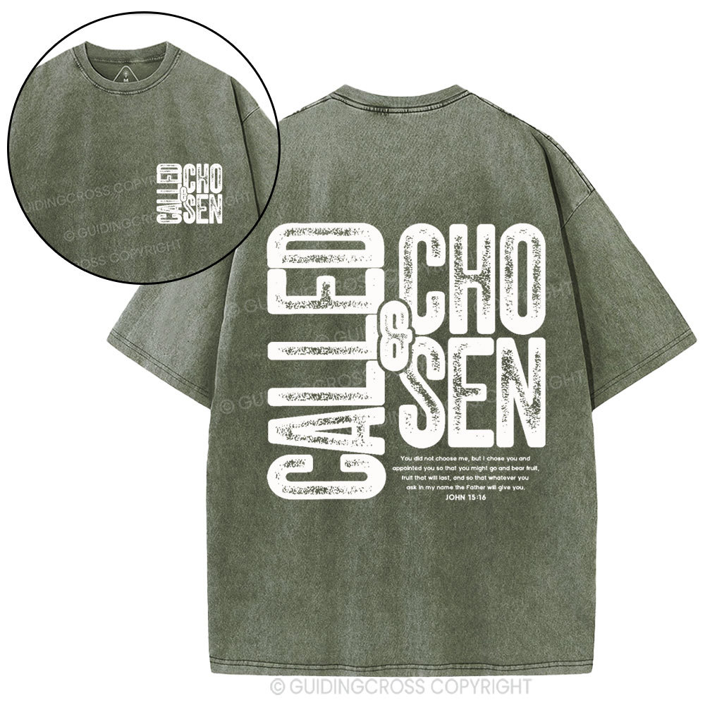 Called&Chosen Christian Washed T-Shirt