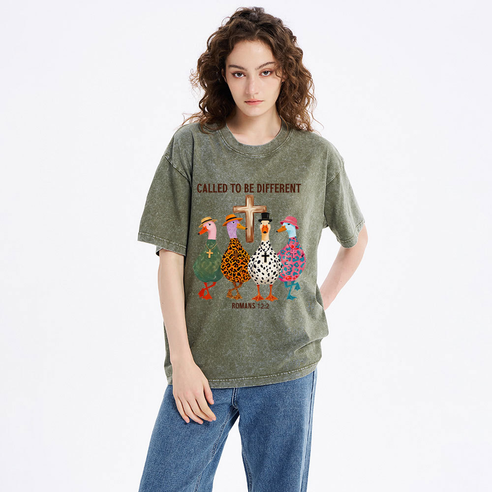 Called To Be Different Christian Washed T-Shirt