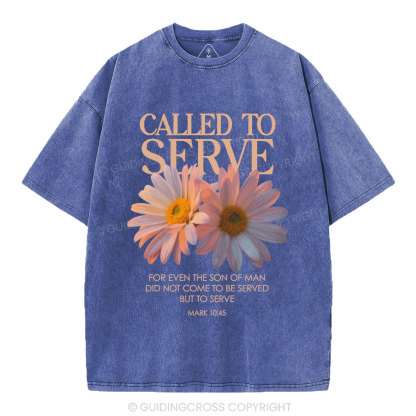 Called To Serve Christian Washed T-Shirt