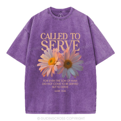 Called To Serve Christian Washed T-Shirt