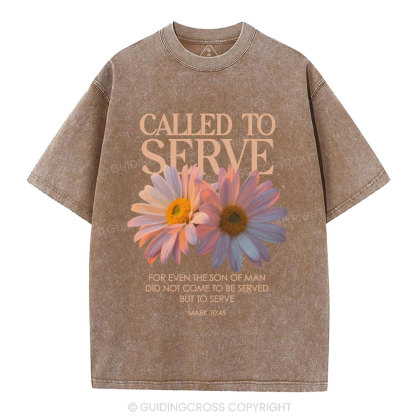 Called To Serve Christian Washed T-Shirt