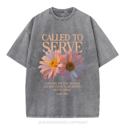 Called To Serve Christian Washed T-Shirt