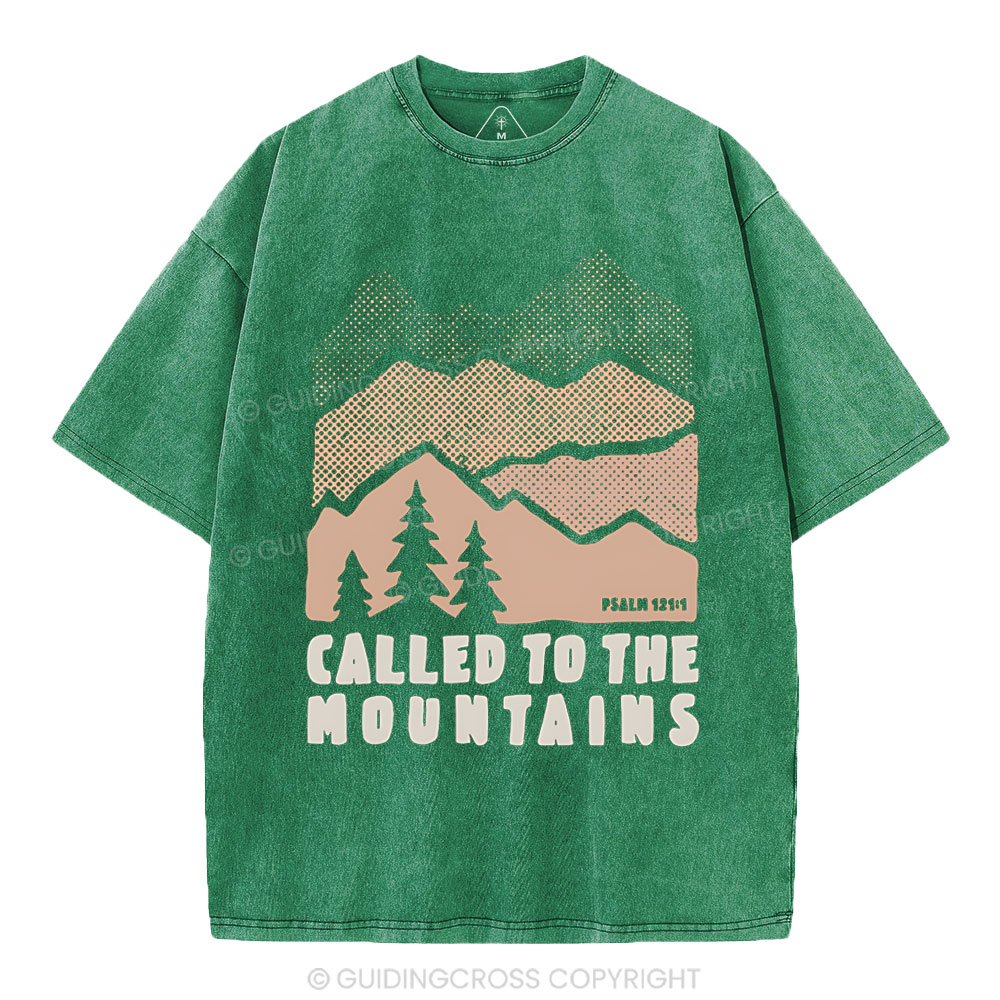 Called To The Mountains Christian Washed T-Shirt
