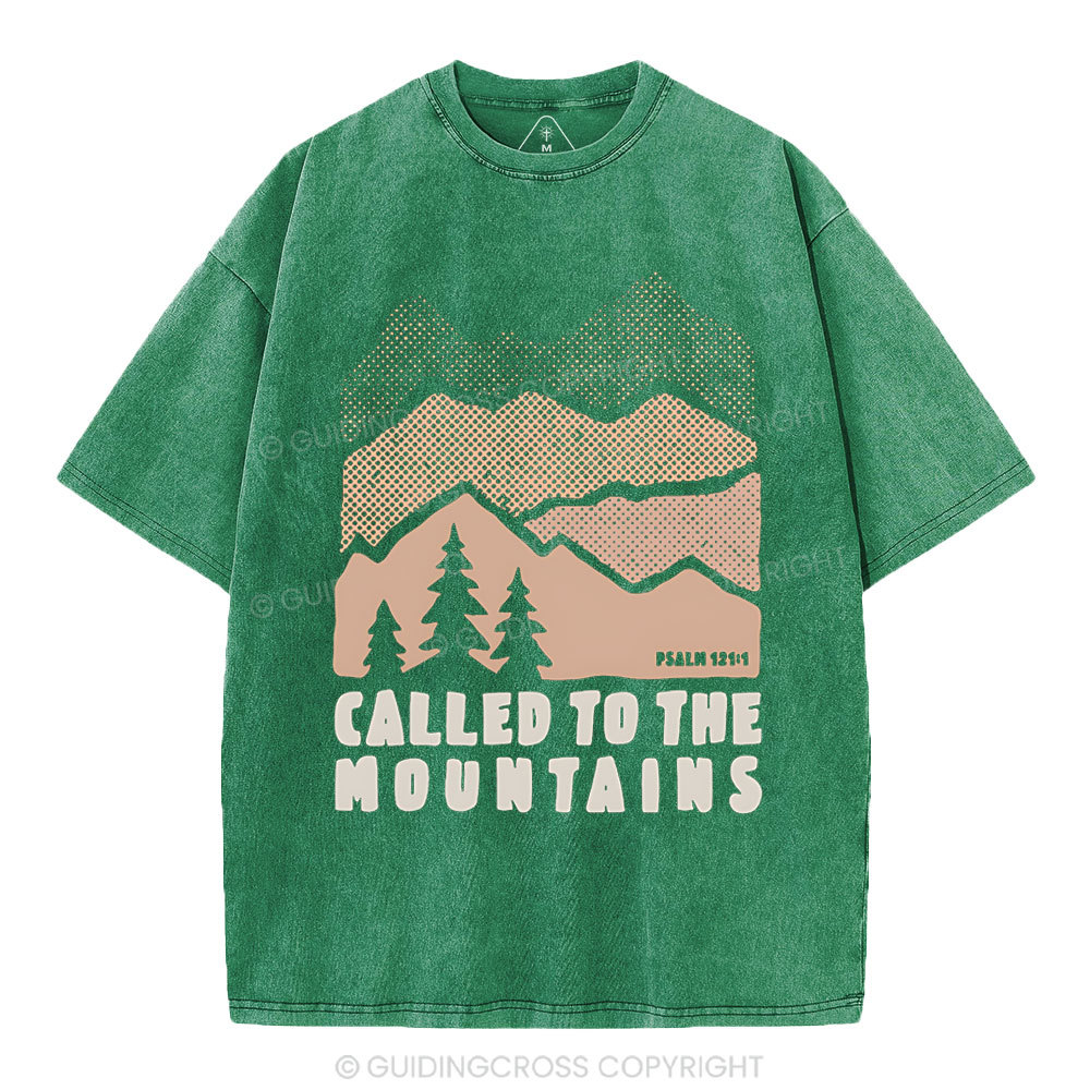Called To The Mountains Christian Washed T-Shirt