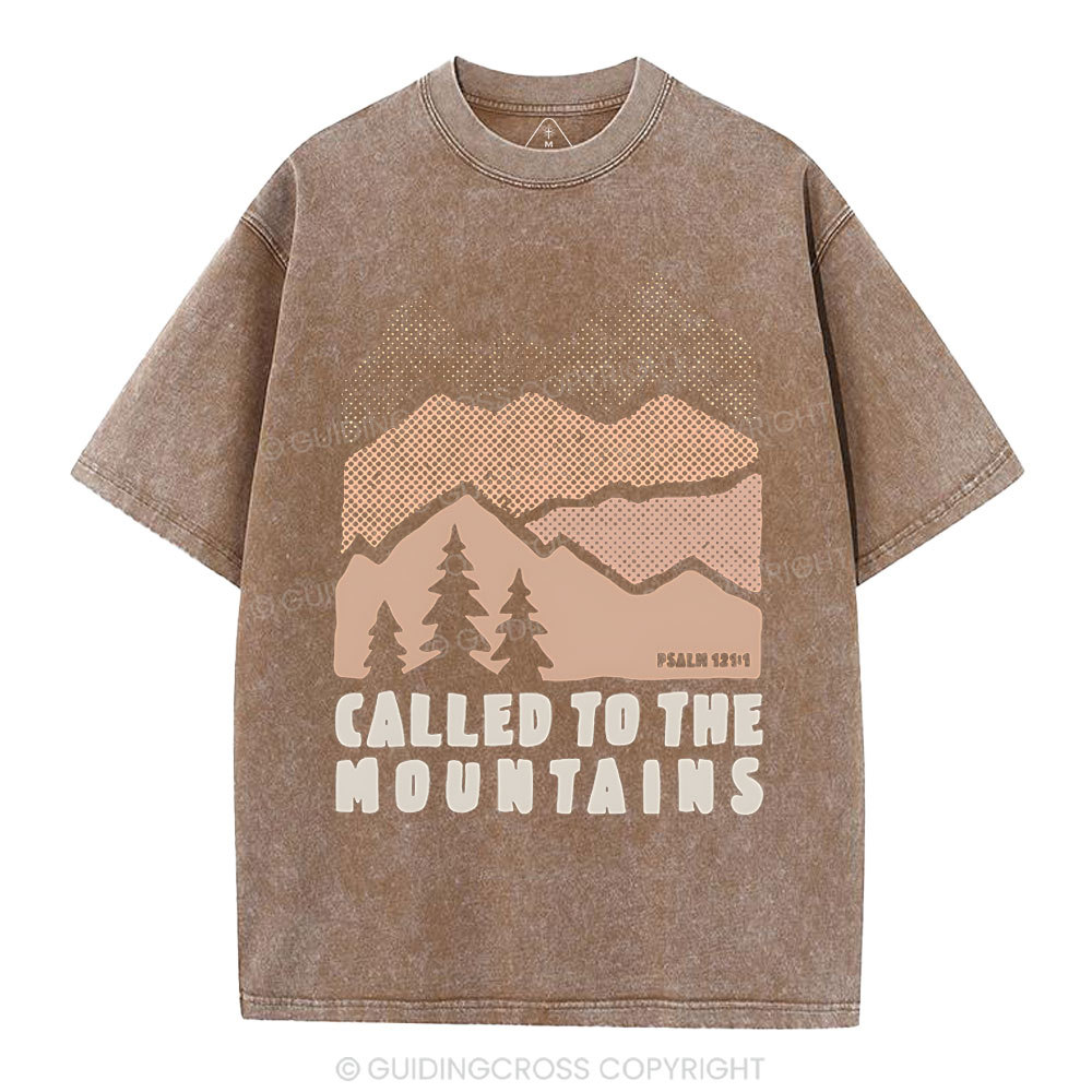 Called To The Mountains Christian Washed T-Shirt