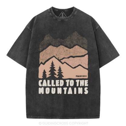Called To The Mountains Christian Washed T-Shirt