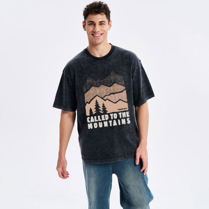 Called To The Mountains Christian Washed T-Shirt