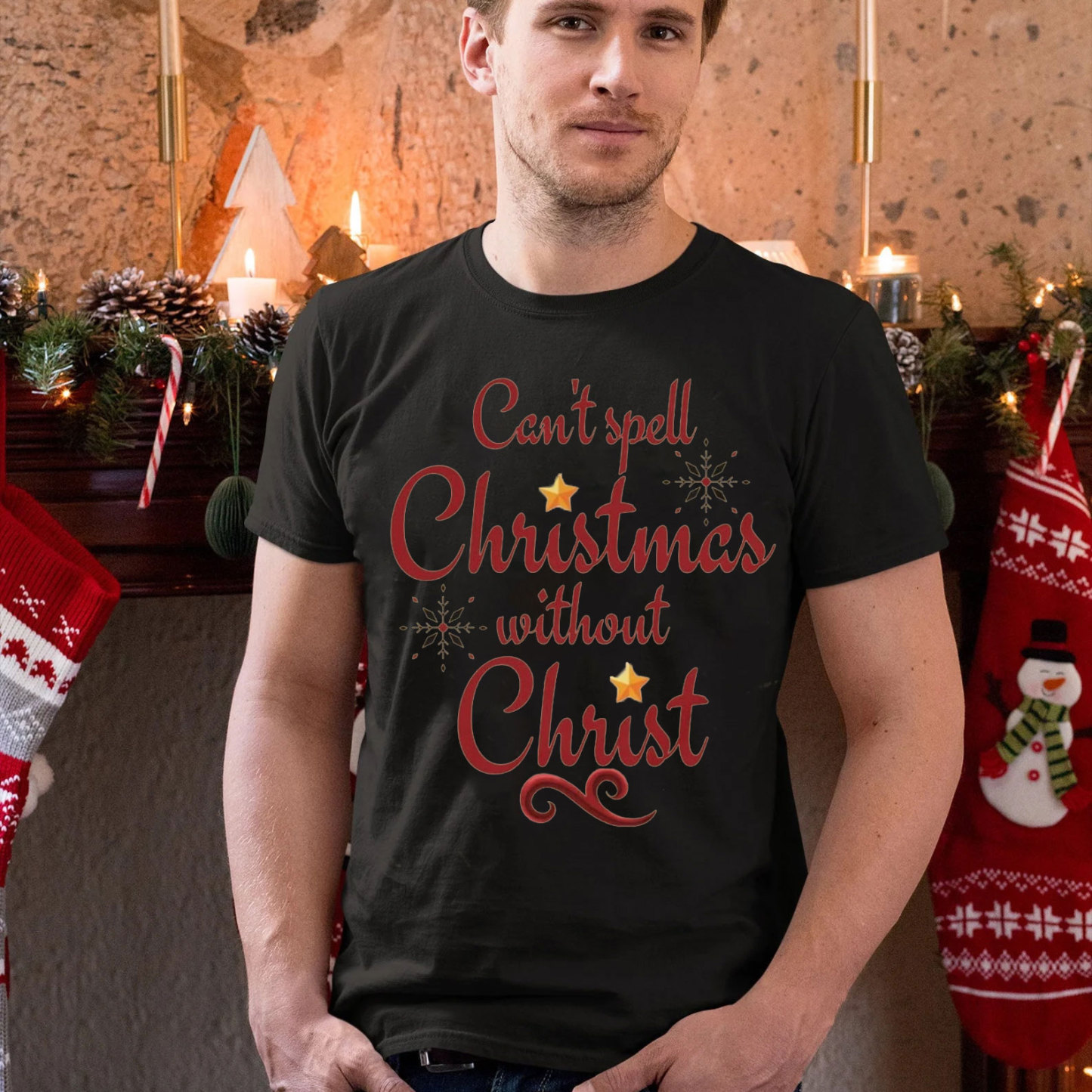 Can Not Spell Christmas Without Christ Christian T-Shirt