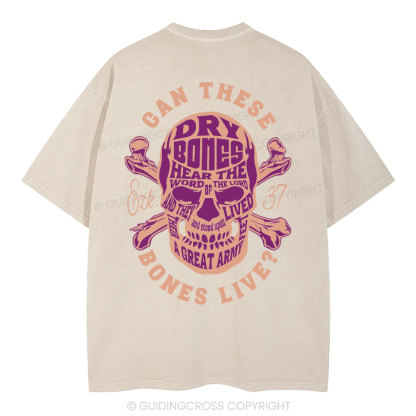 Can These Bones Lives Christian Washed T-Shirt